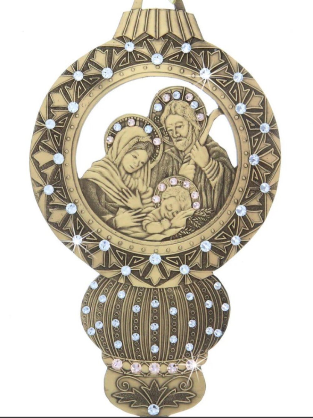 Wendell August Limited Edition Nativity Swarovski Ornament with Box BRONZE #292